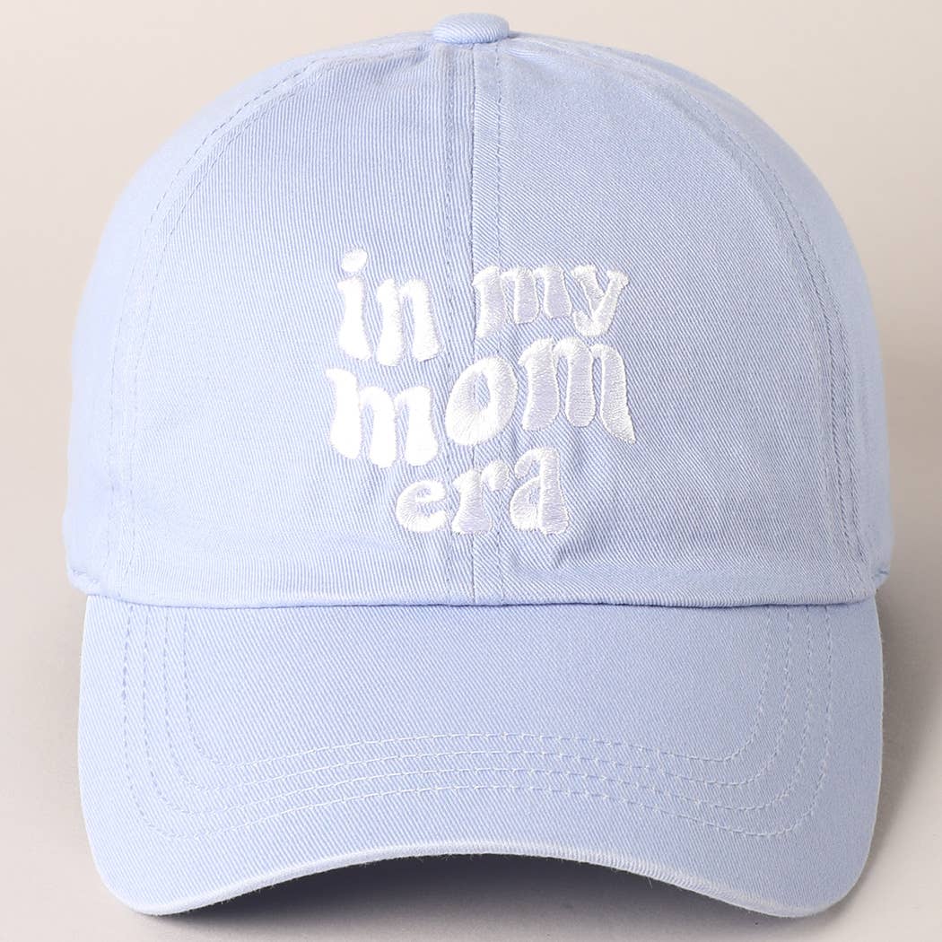 Embroidered Letters In My Mom Era Baseball Cap