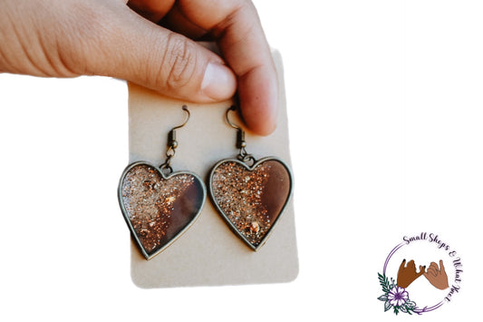 Heart OOAK earrings