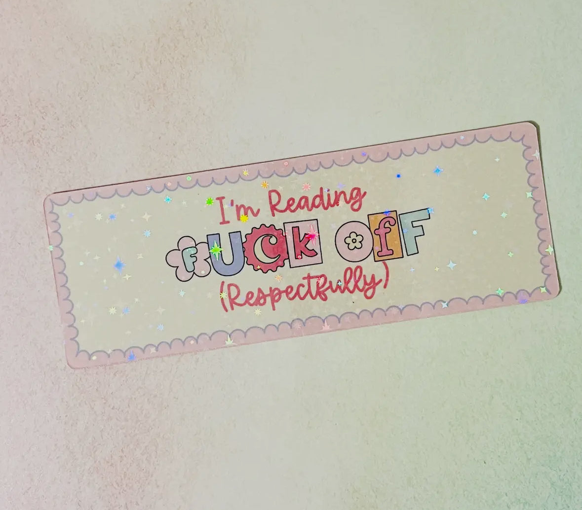 I’m reading F off bookmark