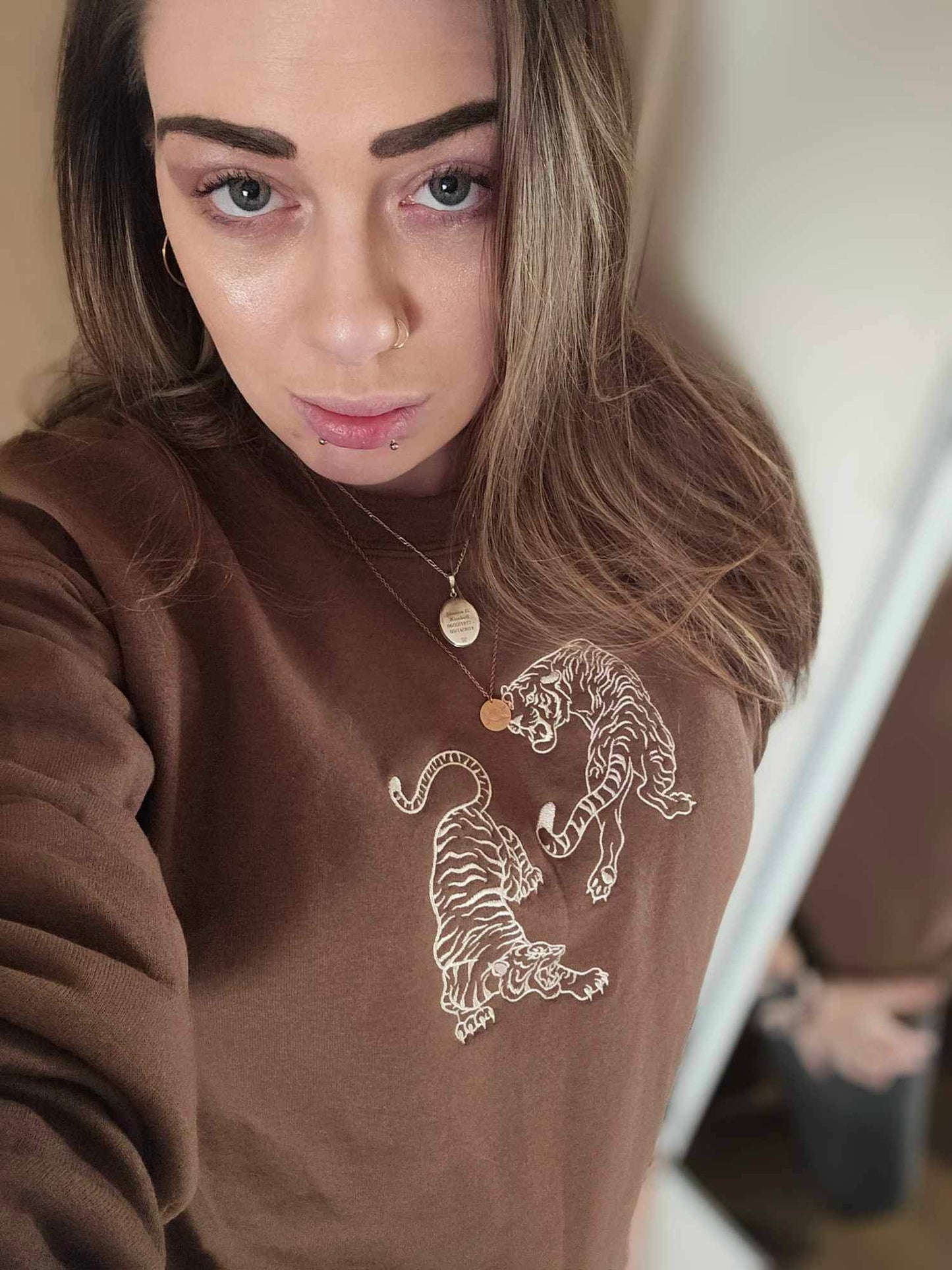 Embroidered Tigers Sweatshirt