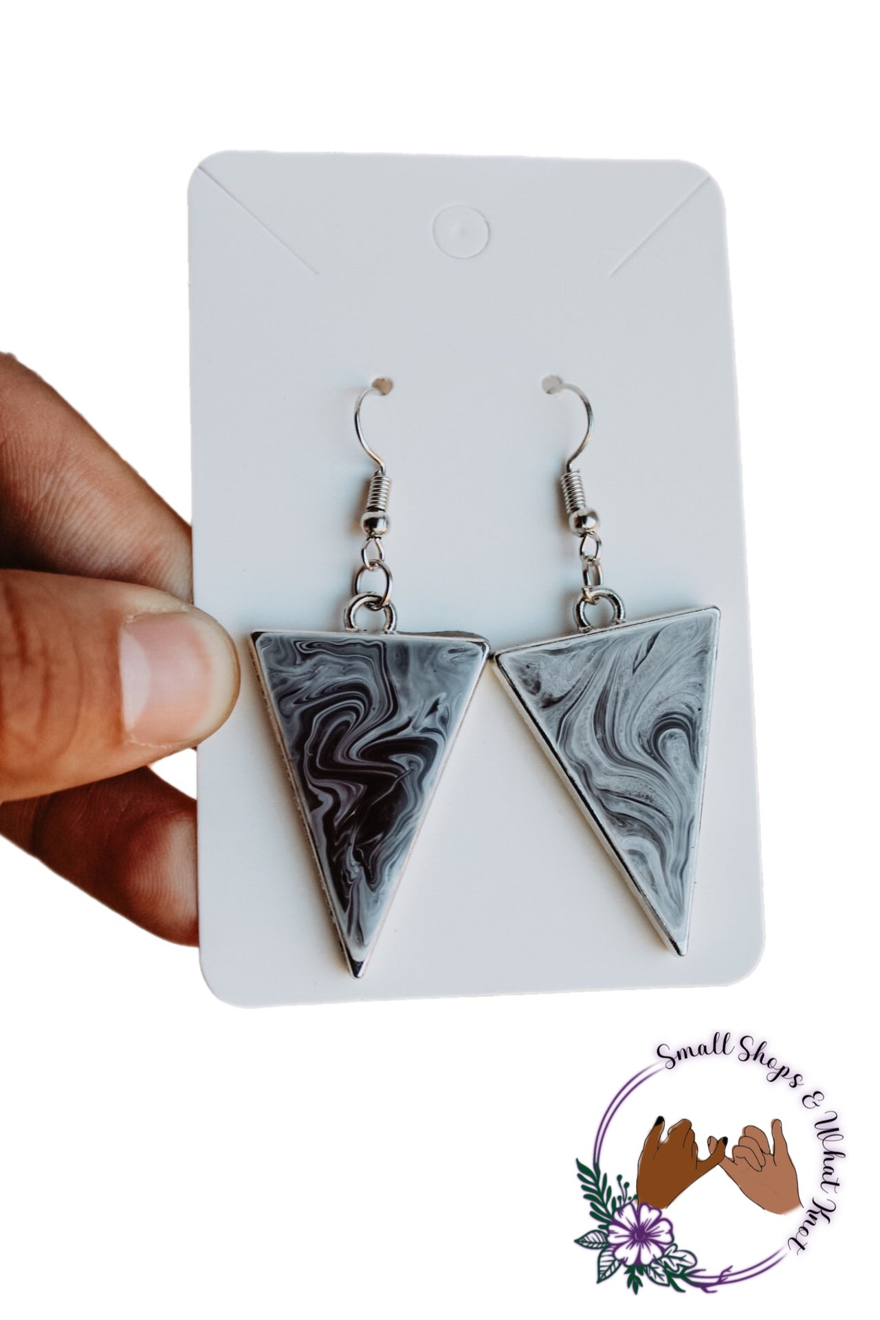 Marbled OOAK earrings