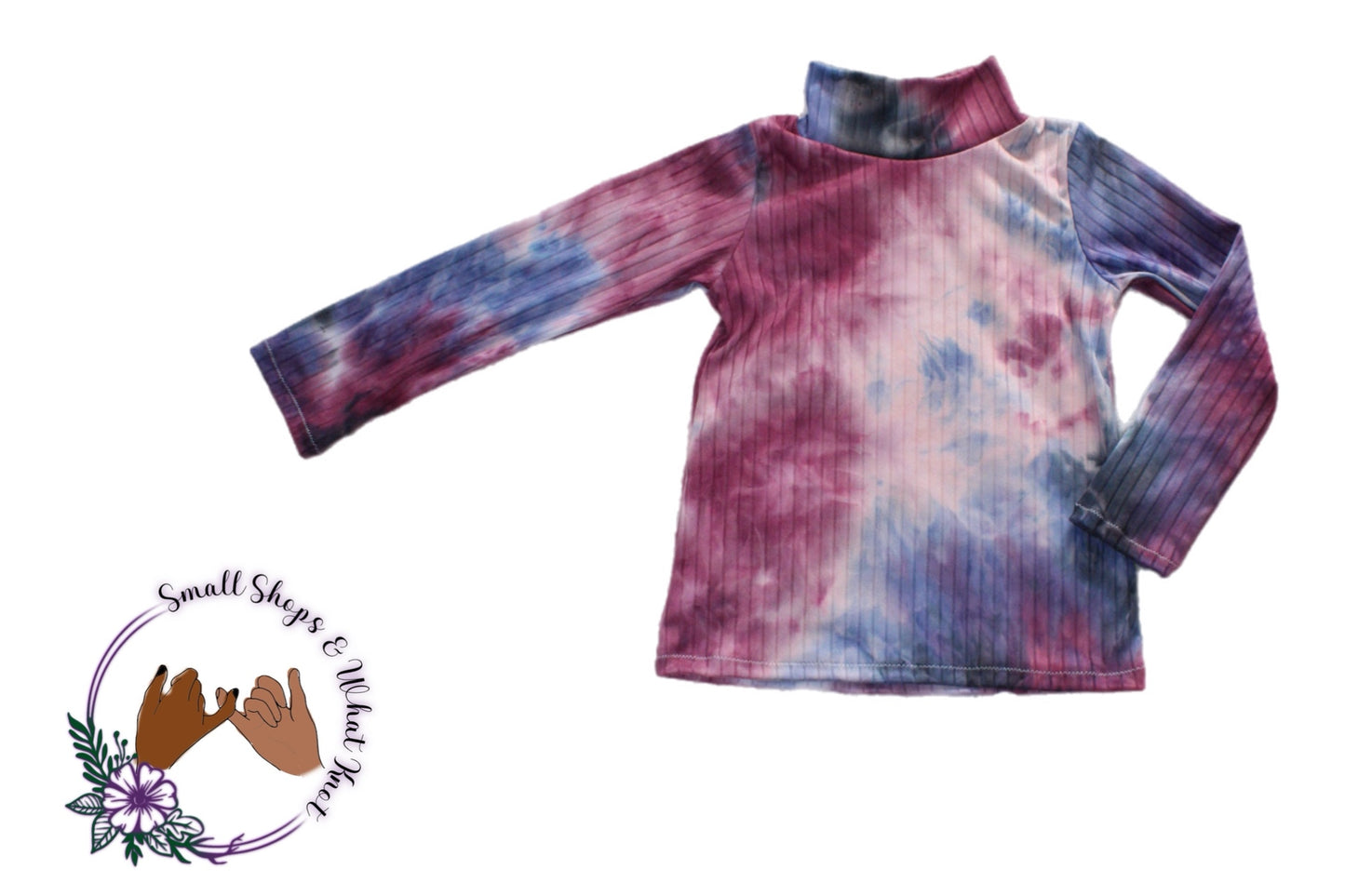 Purple Tie dye turtle neck