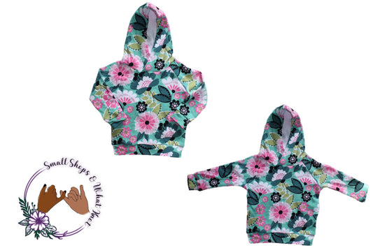 Floral handmade hoodie