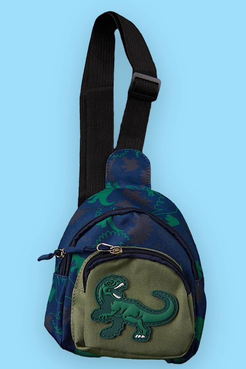 MINI BOYS SLING BAGS WITH DINOUSAUR APPLIQUE. DN-GG20222