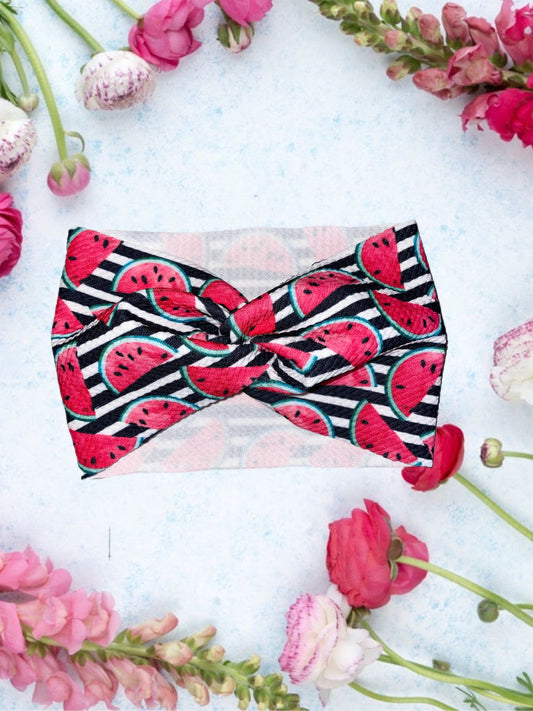 Watermelon twisted headband