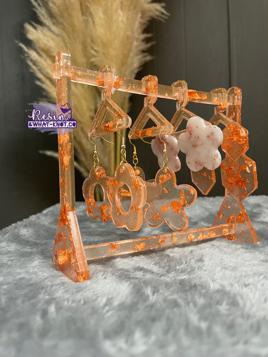 Clear w rose gold foil earring rack