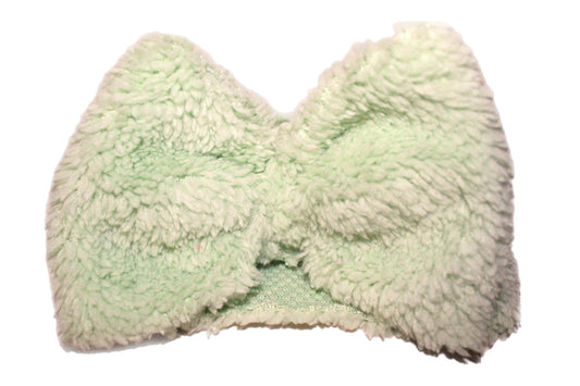 Mint green Sherpa bow wrap